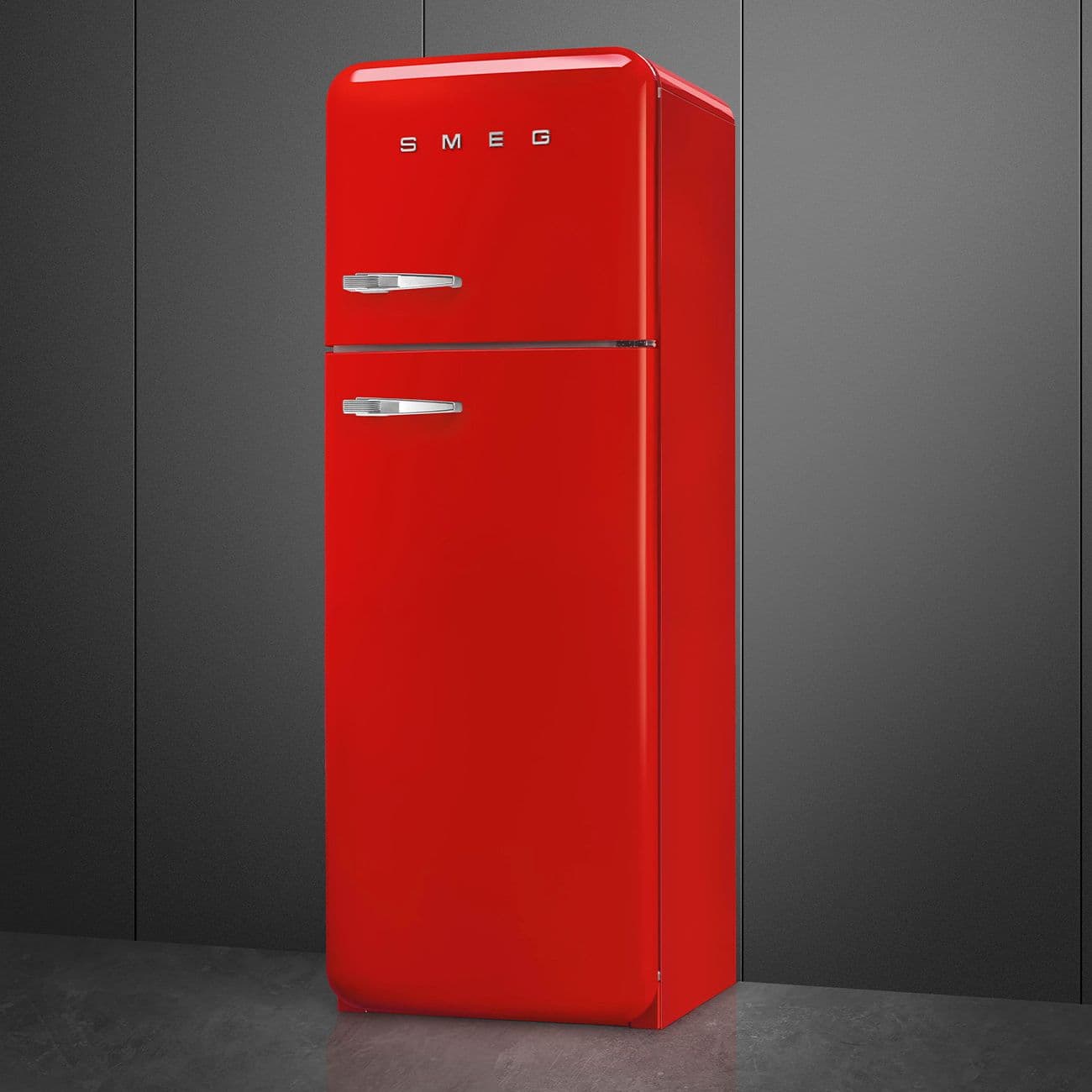 Standgerät Kühlschränke 2-türig, Rot 50's Style Aesthetic - Thumbnail 4