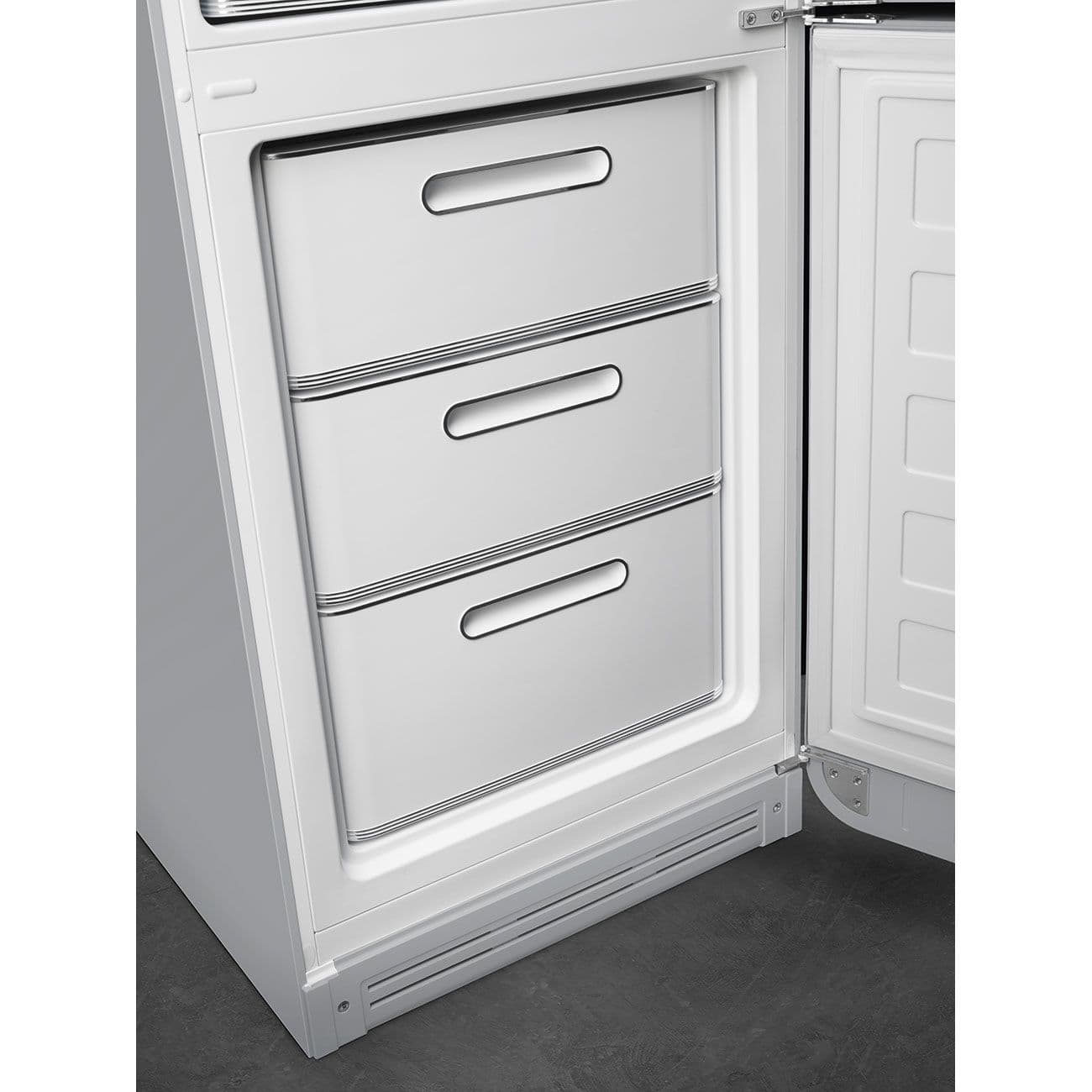 Standgerät Kühlschränke Kühl-/Gefrierkombination, Silber 50's Style Aesthetic - Thumbnail 5