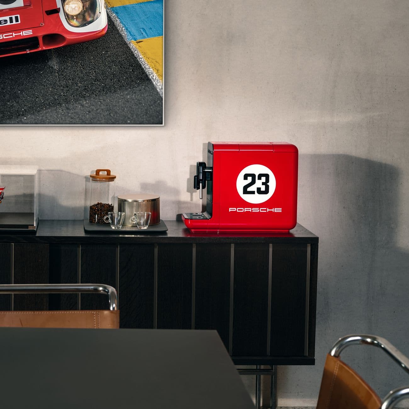 Kaffeemaschine mit Mahlwerk BCC12 | Porsche 917 Rot, Livery Salzburg Porsche x SMEG - Thumbnail 6