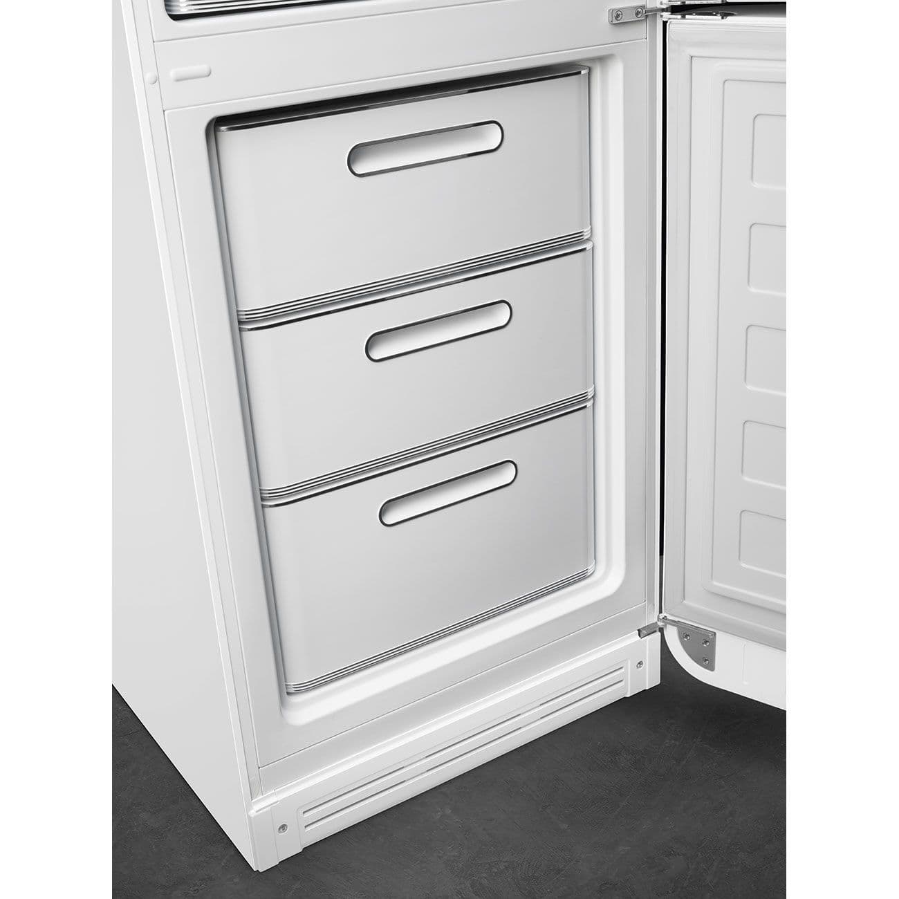 Standgerät Kühlschränke Kühl-/Gefrierkombination, Weiß 50's Style Aesthetic - Thumbnail 5