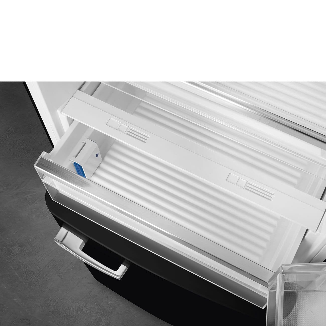 Standgerät Kühlschränke Kühl-/Gefrierkombination, Schwarz 50's Style Aesthetic - Thumbnail 7