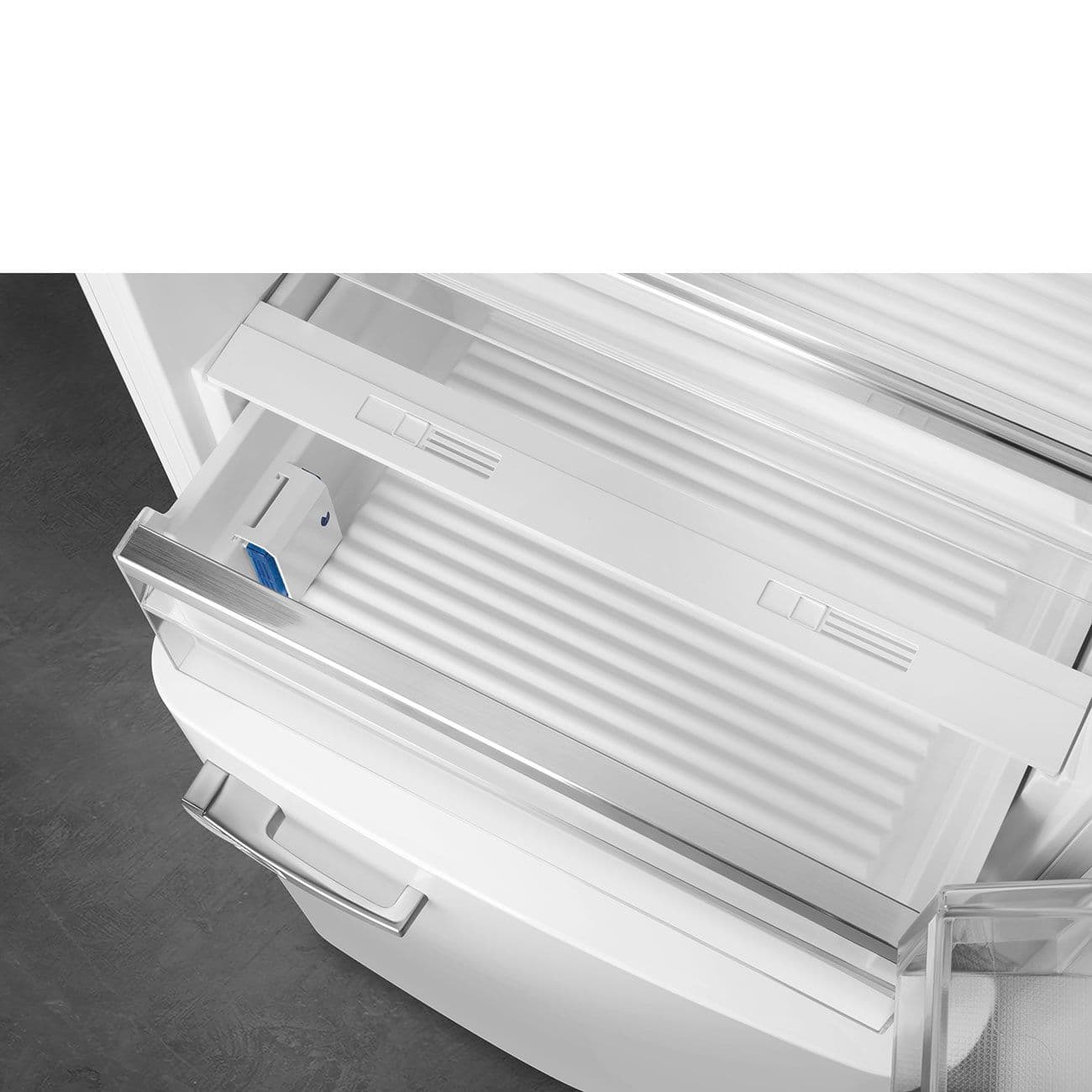 Standgerät Kühlschränke Kühl-/Gefrierkombination, Weiß 50's Style Aesthetic - Thumbnail 7