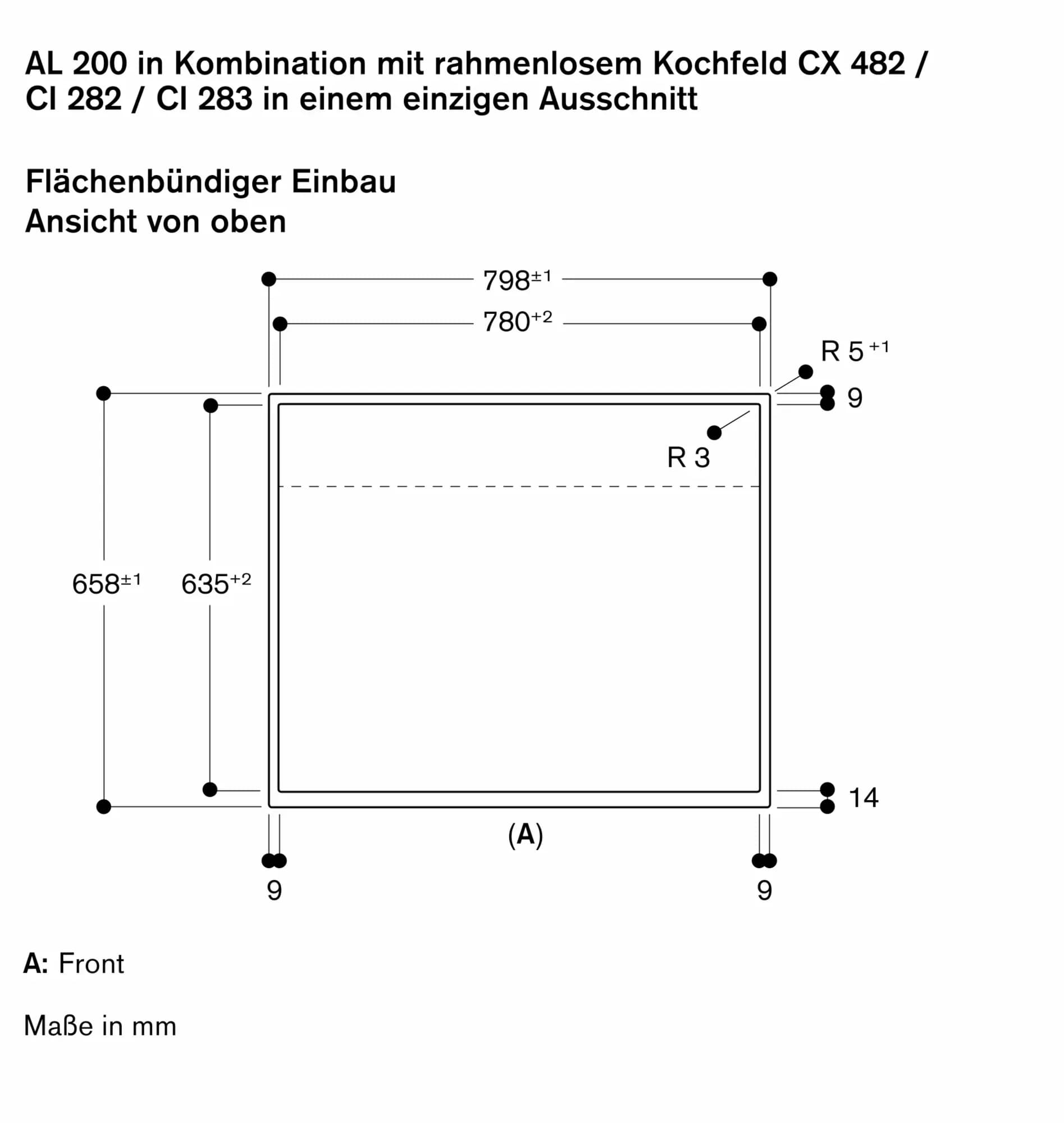 Serie 200 Tischlüftung 80 cm flächenbündiger Einbau - Thumbnail 9