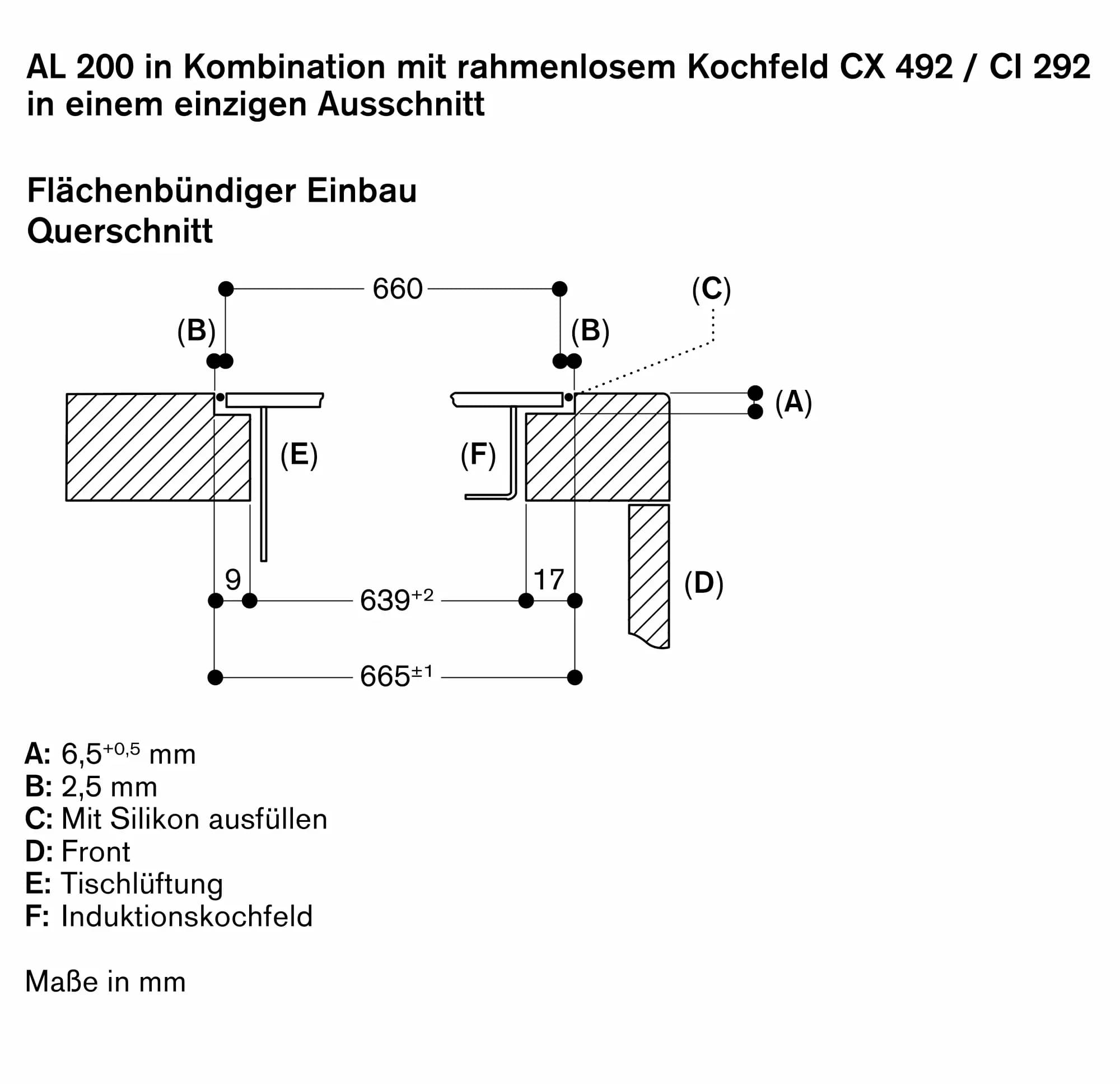 Serie 200 Tischlüftung 90 cm flächenbündiger Einbau - Thumbnail 10
