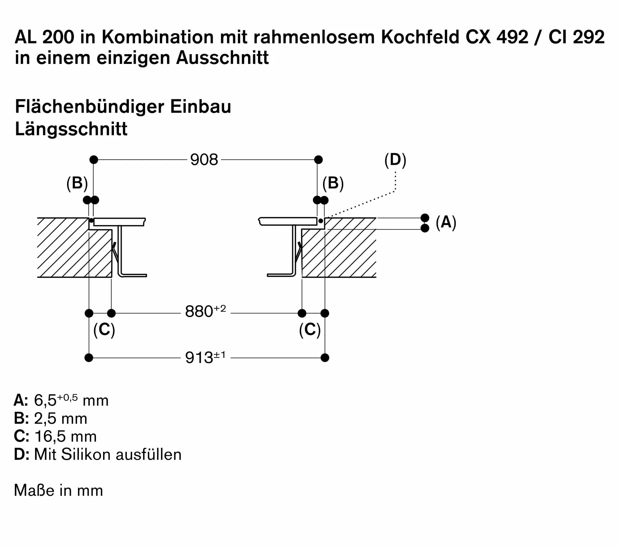 Serie 200 Tischlüftung 90 cm flächenbündiger Einbau - Thumbnail 11