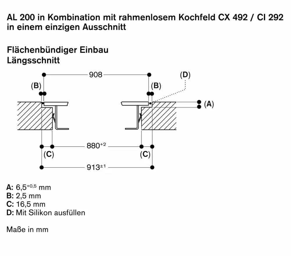 Serie 200 Tischlüftung 90 cm flächenbündiger Einbau - Thumbnail 21