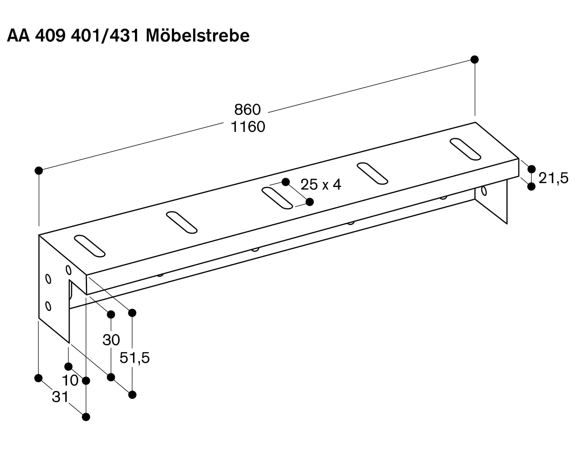 Serie 400 Tischlüftung 120 cm Edelstahl - Thumbnail 8