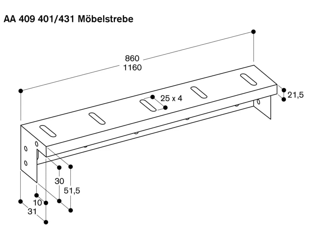Serie 400 Tischlüftung 120 cm Edelstahl - Thumbnail 20