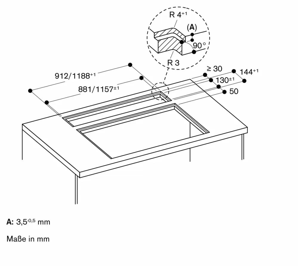 Serie 400 Tischlüftung 120 cm Edelstahl - Thumbnail 24