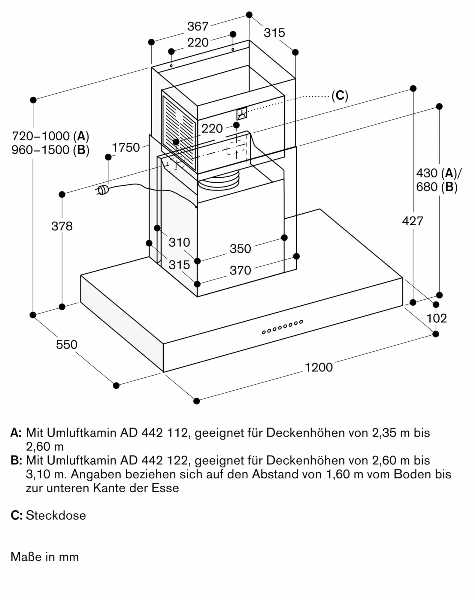 Serie 400 Wandesse 120 cm Edelstahl - Thumbnail 6