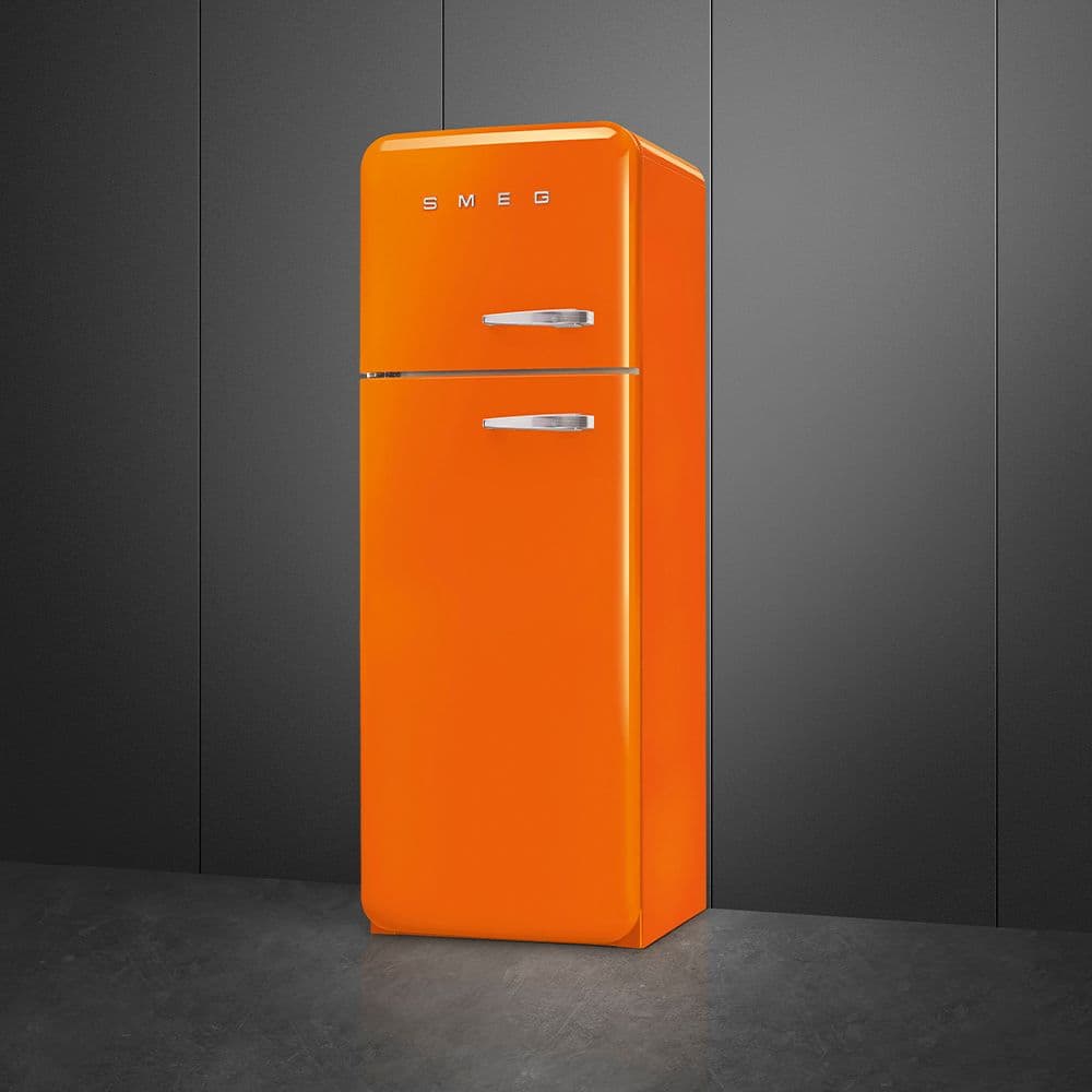 Standgerät Kühlschränke 2-türig, Orange 50's Style Aesthetic - Thumbnail 3